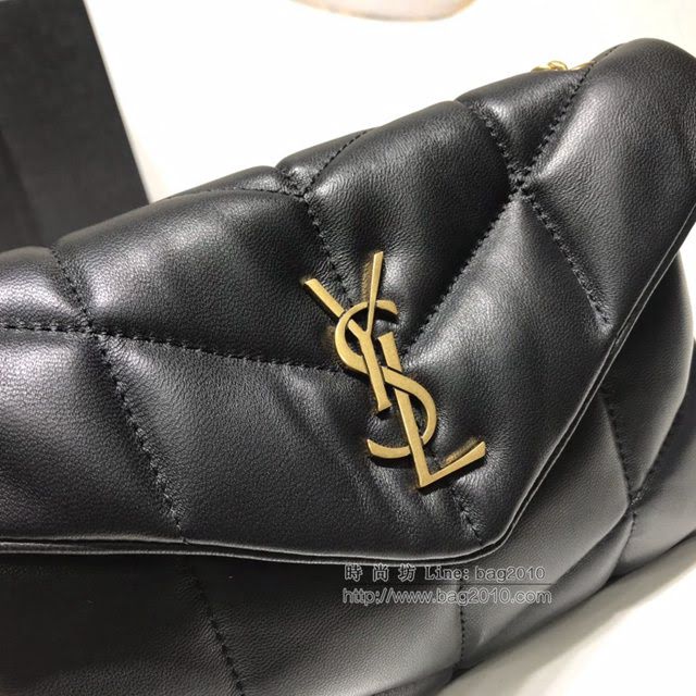 YSL爆款女士包包 聖羅蘭經典款絎縫小羊皮迷你號郵差包 YSL肩背斜挎包 602333  jjh1129